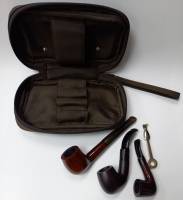 Набор курительные трубки+табак и сумка для хранения (сост.на фото)